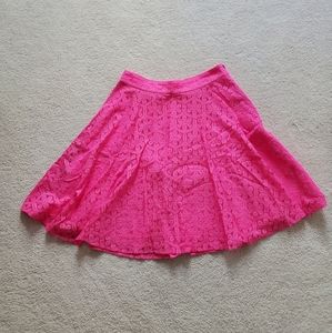 Lilly Pulitzer Meadow Skirt in Fiesta Pink Daisy Lane Lace sz2